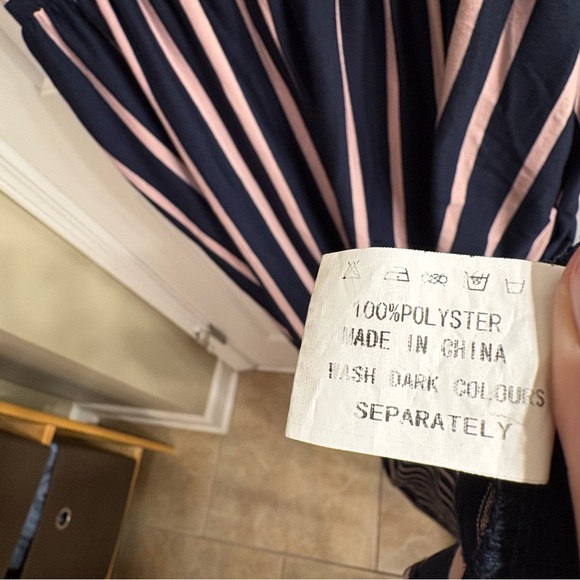 Amazon Nemidor Blue and Pink Stripe Maxi Dress 16 - Picture 7 of 9